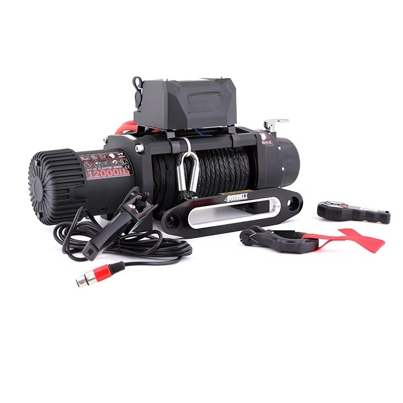 Winch 12000Lb Synthetic Rope - Guincho para Para-choque de Carro Offroad