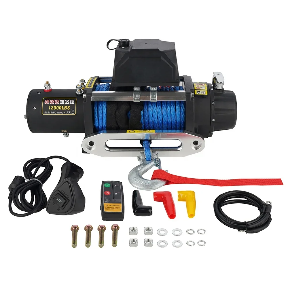 Winch 12000Lb Synthetic Rope - Guincho Elétrico para Carro Offroad 4x4