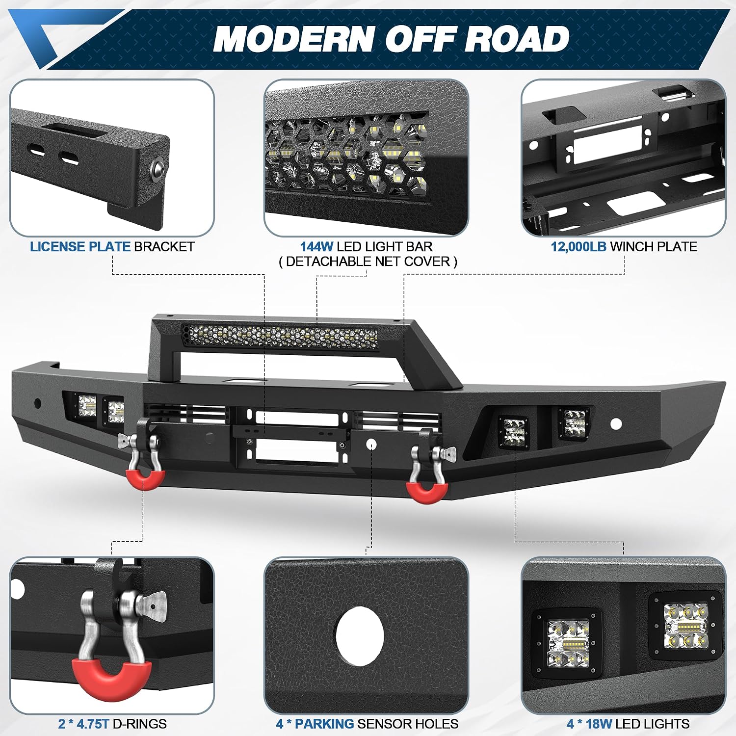 Para-choque dianteiro off-road - Winch Bumper Mount Plate avaliação e preço