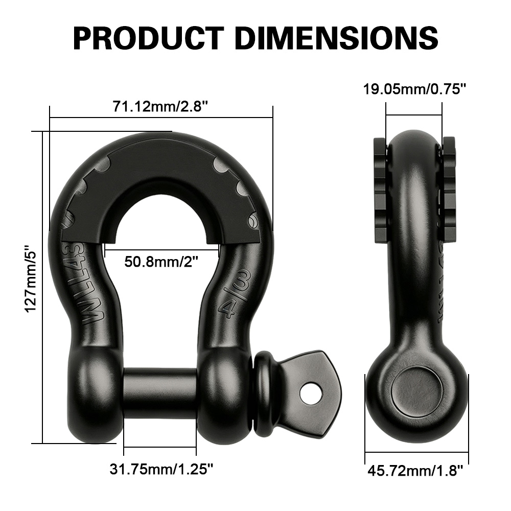2 Peças Manilha Tipo D 3/4 de  - D Ring Shackle 3/4 avaliação e preço