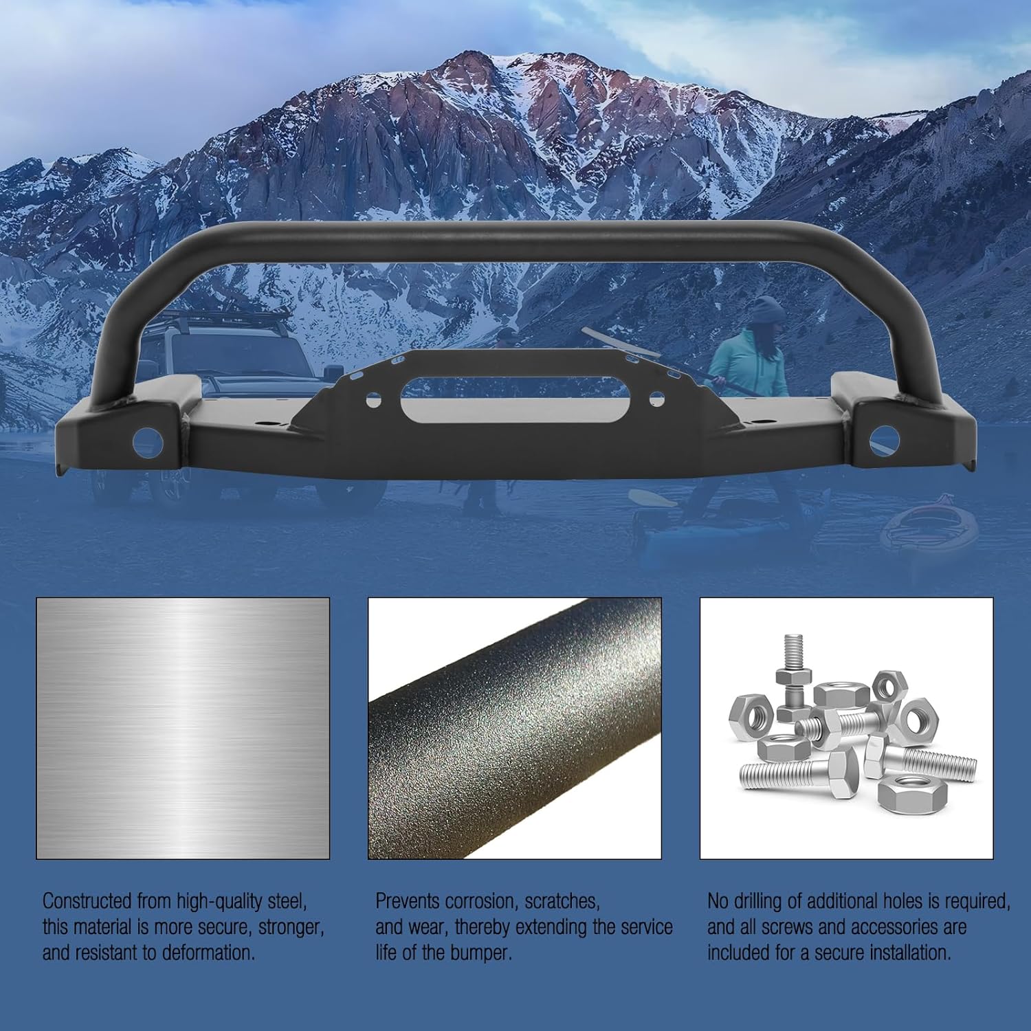Para Ford Bronco 2021-2025: Pa - Winch Bumper Mount Plate avaliação e preço