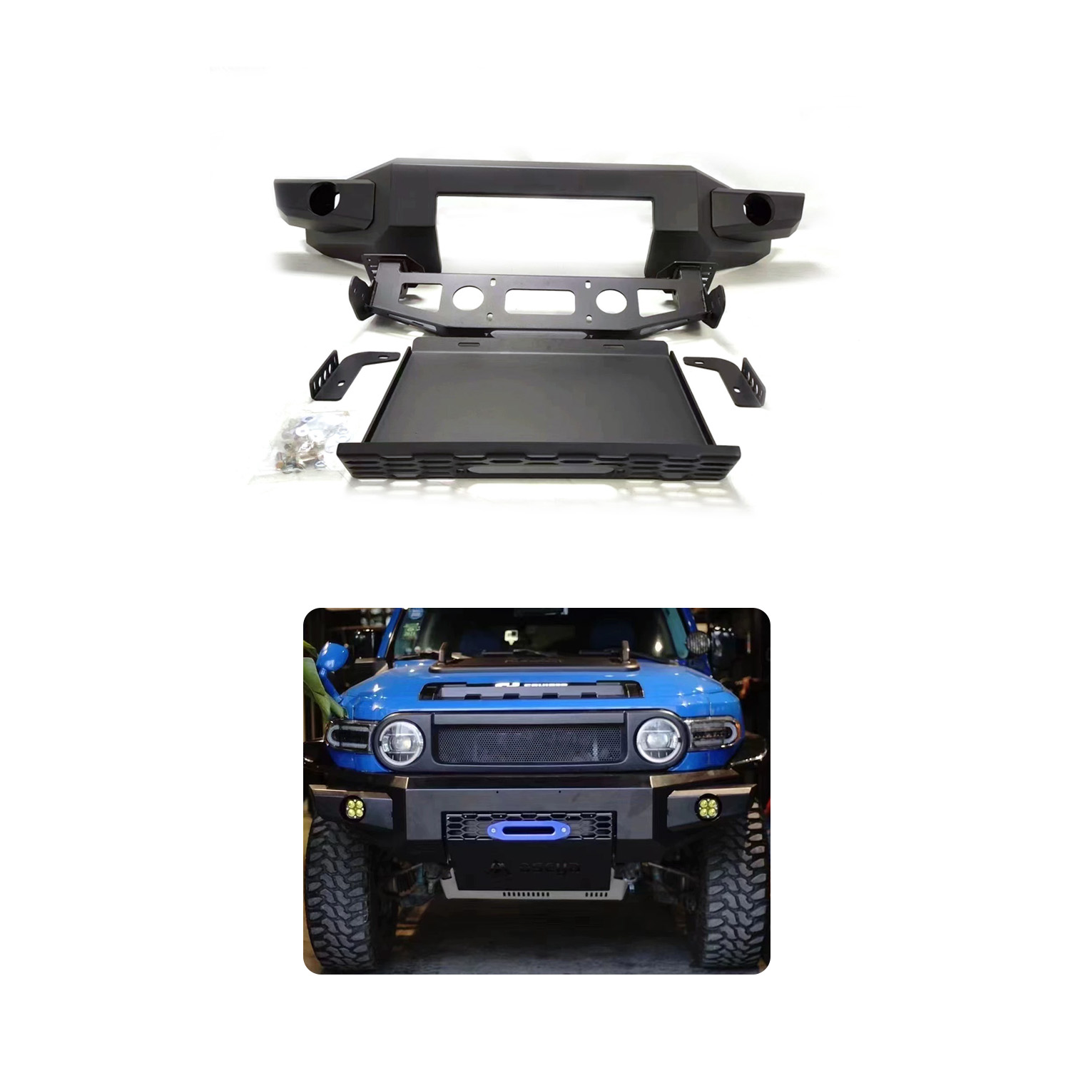 Para-choque dianteiro preto te - Winch Bumper Mount Plate avaliação e preço