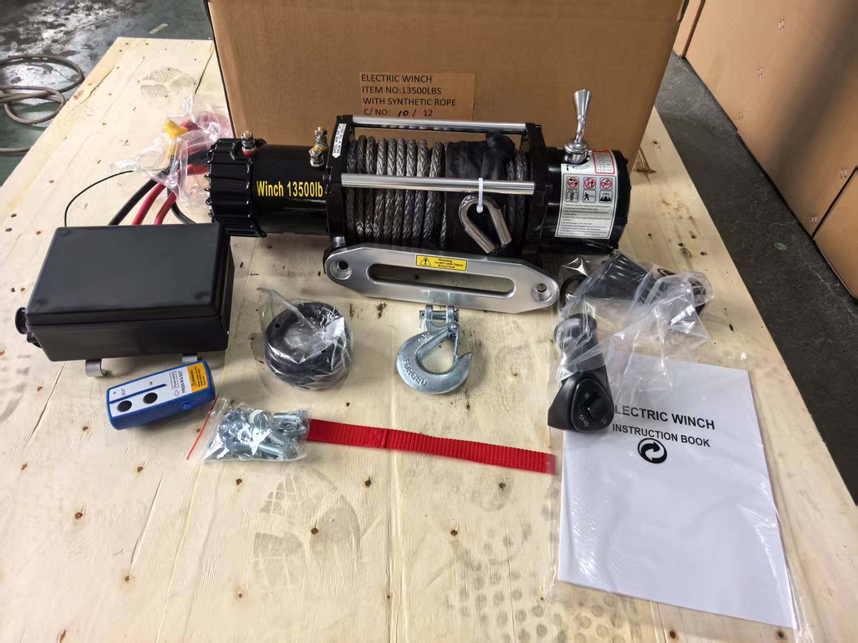 Guincho Elétrico 12V 24V com C - Winch 12000Lb Synthetic Rope avaliação e preço