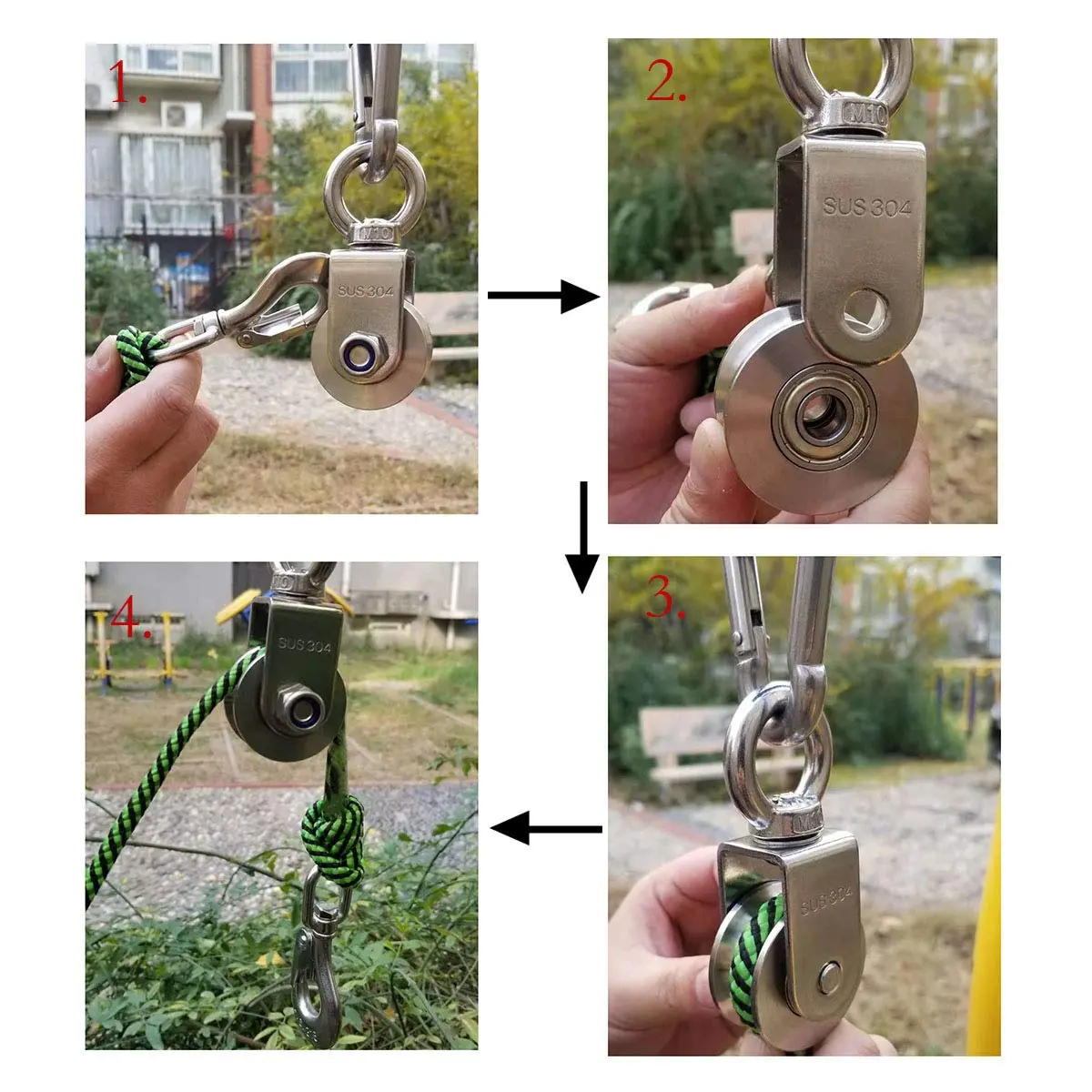 Polia giratória tipo u/v 304,  - Snatch Block Pulley 10 Ton avaliação e preço